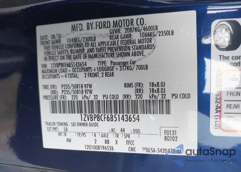 2011 Ford Mustang Gt Premium from USA, damaged, VIN 1ZVBP8CF6B5143654